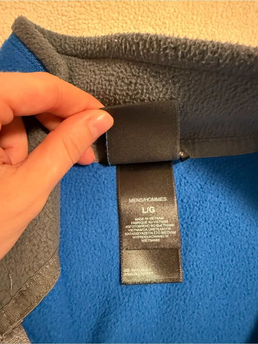NWOT The North Face Large Men’s Blue Quarter-Zip Fleece Pullover